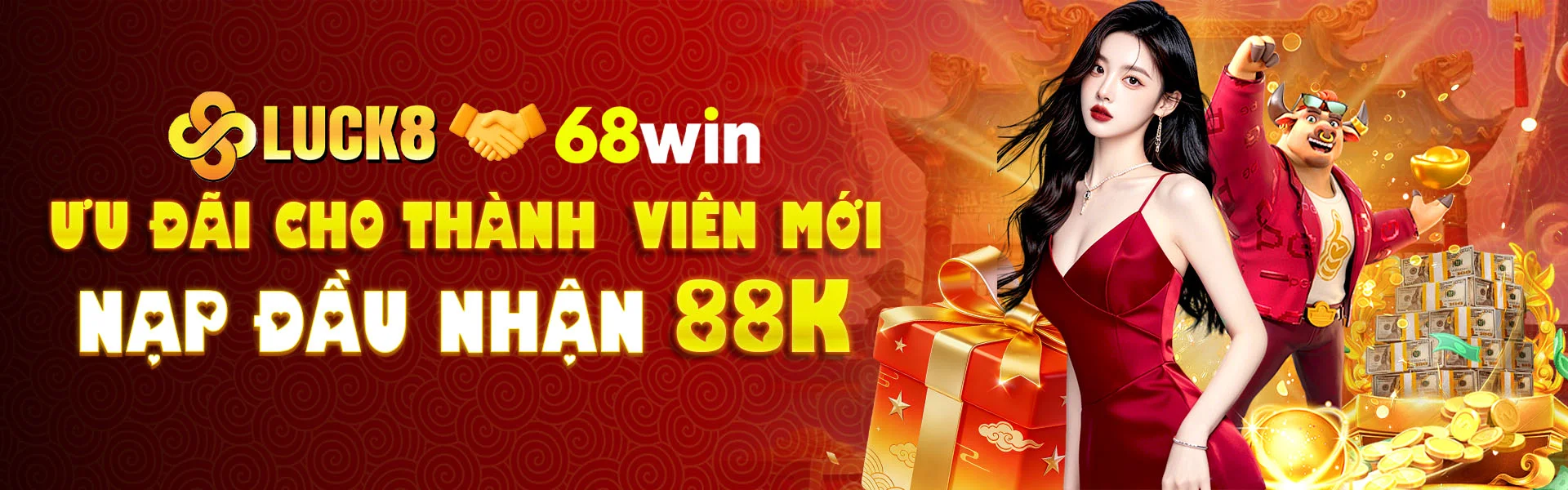 Banner chuyên mục thể thao, slot và bắn cá của 68Win